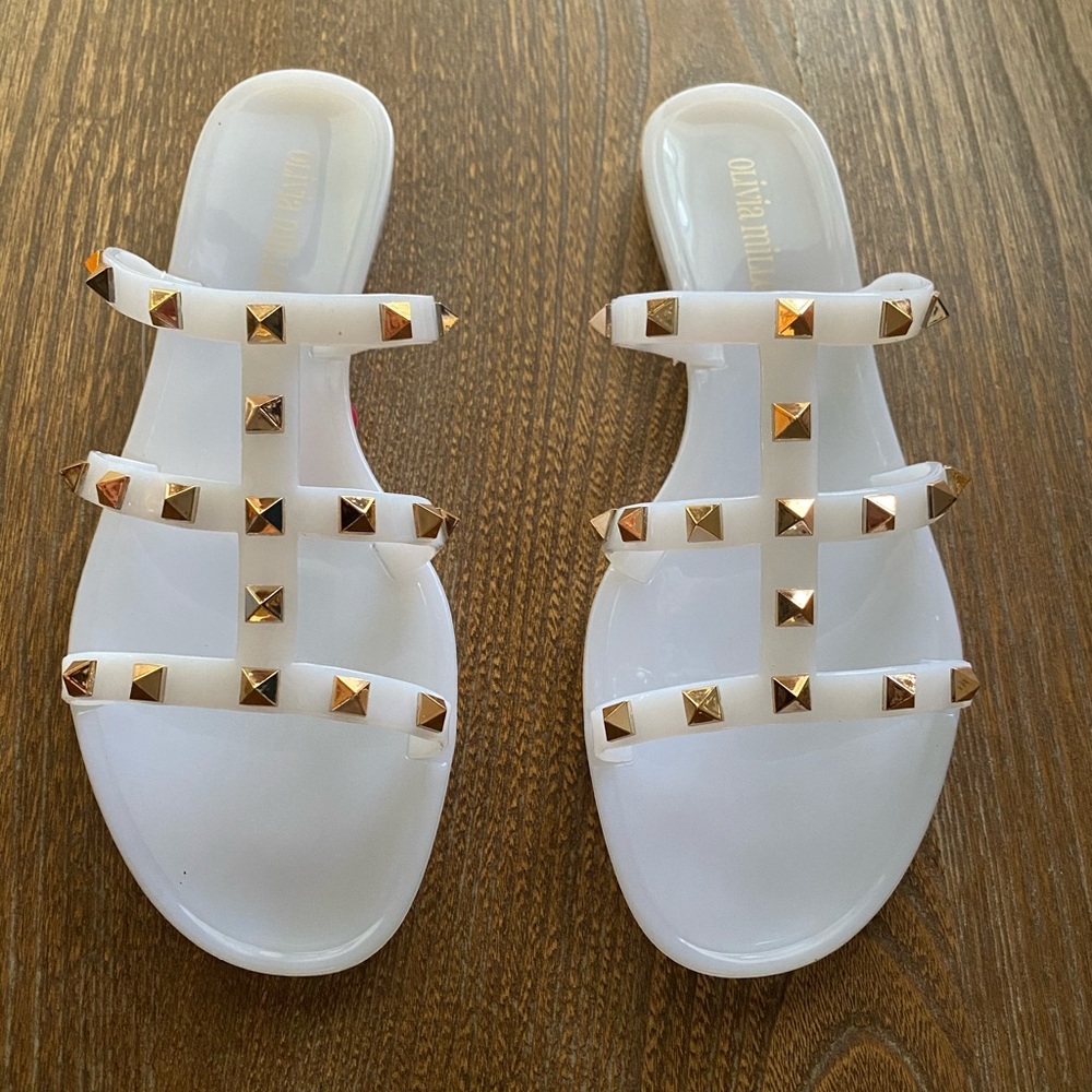 Olivia Miller Jelly studded sandals